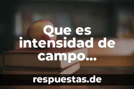 Que es campo de conocimiento 6 Que es intensidad de campo electrico es 2×10