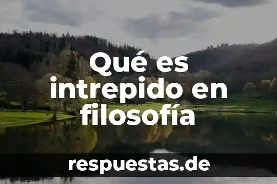 Qué es un artículo defectuoso 7 Qué es intrepido en filosofía