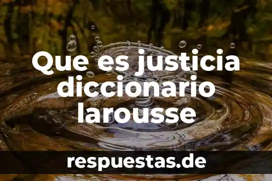 Que es justicia diccionario larousse