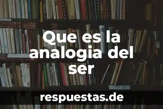 Cómo hacer un tarea que es una analogía 3 Que es la analogia del ser