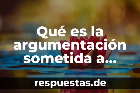 Qué es la lógica 8 Qué es la argumentación sometida a reglas lógica