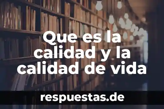 Qué es arte iluminado 8 Que es la calidad y la calidad de vida
