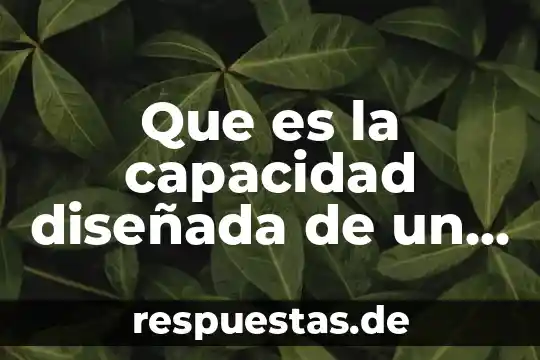 Que es el concepto de ayuwoki 8 Que es la capacidad diseñada de un proyecto