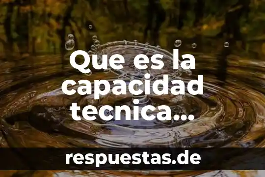 Que es una ficha tecnica de un animal 5 Que es la capacidad tecnica definicion