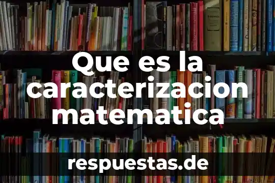 Que es una fncion matematica 6 Que es la caracterizacion matematica