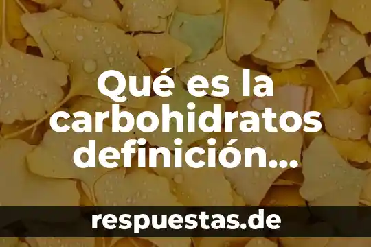 Qué es visaje definición 7 Qué es la carbohidratos definición corta