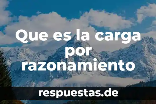 Que es la carga hipotetica 4 Que es la carga por razonamiento