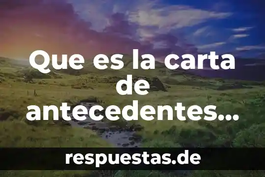 Qué es la carta apostólica 5 Que es la carta de antecedentes penales