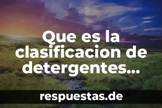 Qué es el tenis concepto 7 Que es la clasificacion de detergentes concepto