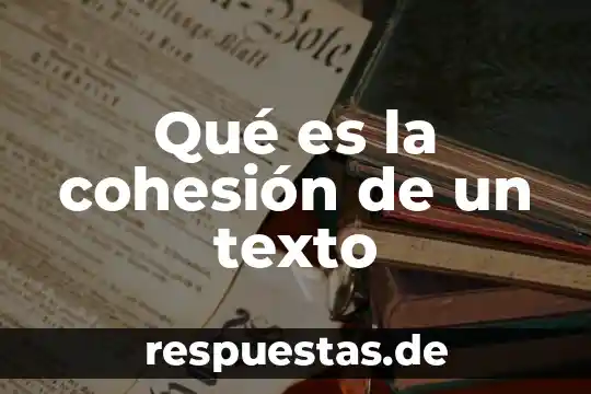 Qué es la cohesión de un texto