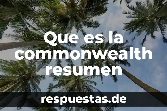 Qué es un resumen lleva conclusión 6 Que es la commonwealth resumen