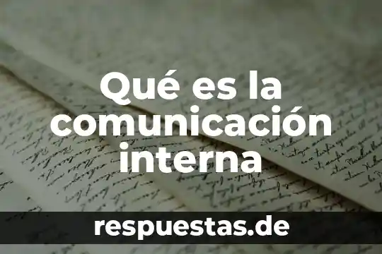 Qué es la comunicación interna
