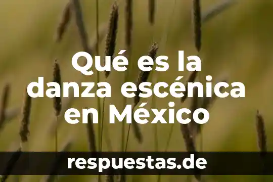 El número de cuil en México 3 Qué es la danza escénica en México