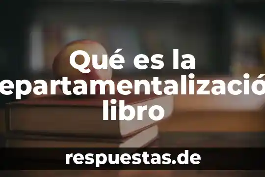 Qué es la departamentalización libro