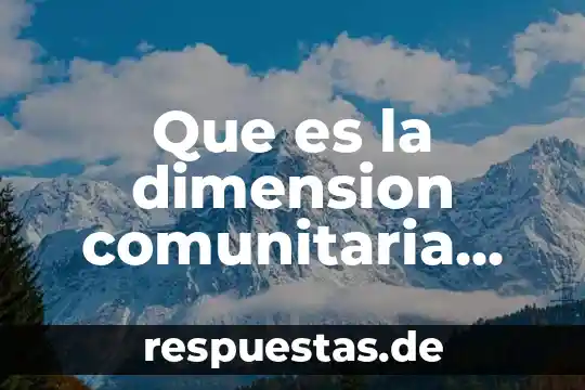 Que es un diagnostico de salud comunitaria concepto y definicion 5 Que es la dimension comunitaria del hombre