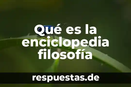 Enciclopedia financiera que es economica 5 Qué es la enciclopedia filosofía