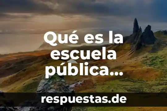 Qué es la escuela pública autónoma y no autónoma