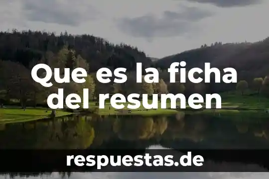 Qué es una ficha electrónica 3 Que es la ficha del resumen