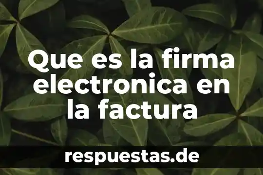 Que es validación de firma electrónica 5 Que es la firma electronica en la factura