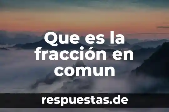 Que es número de fracción propia 4 Que es la fracción en comun