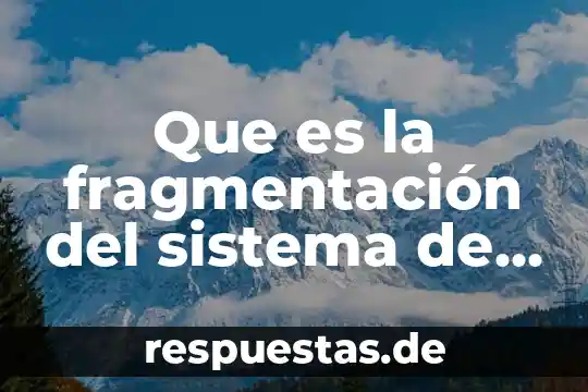 Que es la igualdad para niños significado 8 Que es la fragmentación del sistema de salud