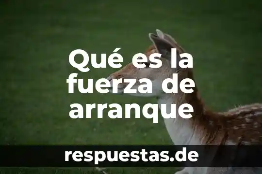 Qué es fuerza física definición 8 Qué es la fuerza de arranque