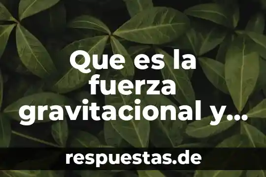 Que es nombre comun y ejemplos 3 Que es la fuerza gravitacional y ejemplos de como actua