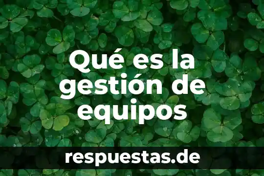 Que es la cultura en equipos de trabajo 5 Qué es la gestión de equipos