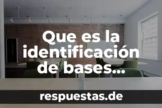 Qué es el número de identificación del INE 5 Que es la identificación de bases teoricas