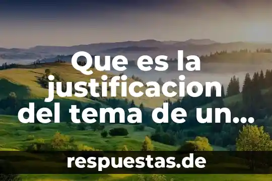 Que es la justificacion de la seleccion de un programa 3 Que es la justificacion del tema de un proyecto