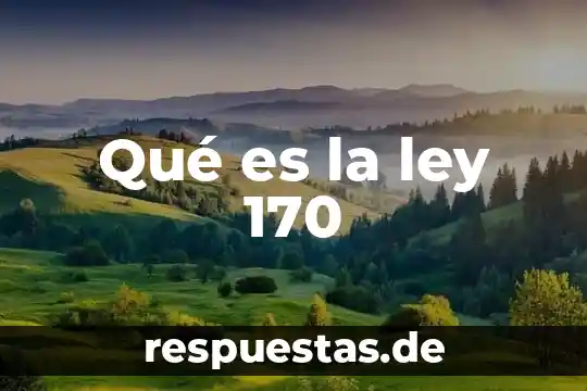 Ley hampa que es 6 Qué es la ley 170
