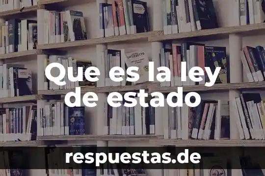 Diccionario de teoría del estado que es extranjeros 4 Que es la ley de estado