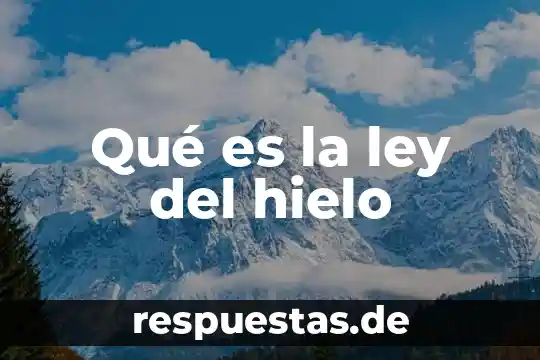 Animal que es como el toro de hielo 8 Qué es la ley del hielo