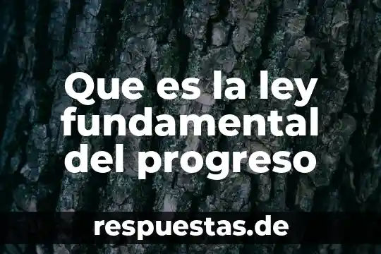 Qué es la teoría jurídica fundamental 3 Que es la ley fundamental del progreso