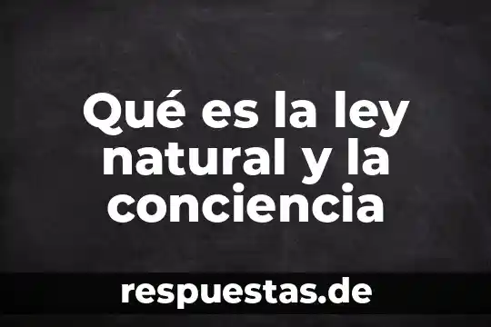 Qué es la saqta jabón natural 4 Qué es la ley natural y la conciencia