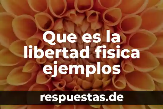 Que es la libertad fisica ejemplos