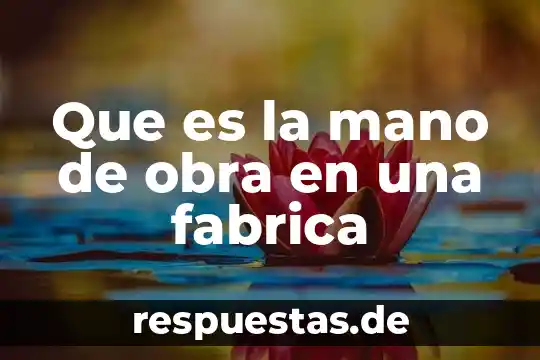 Que es una obra literaria inedita 6 Que es la mano de obra en una fabrica