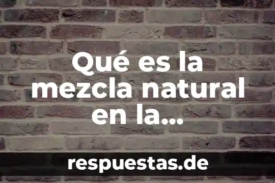 Que es el petroleo compuesto elemento o mezcla 5 Qué es la mezcla natural en la programación