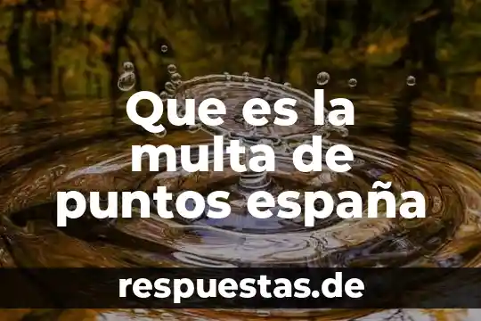 Que es una multa paga por haber vivido nada 4 Que es la multa de puntos espa帽a