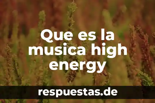 Qué es la mala música 4 Que es la musica high energy