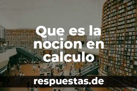 Qué es una noción de teoría 3 Que es la nocion en calculo