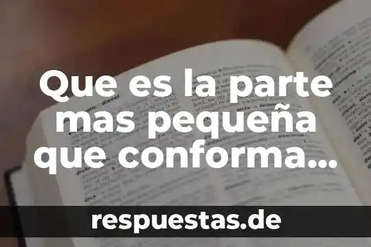 Qué es un sistema técnico y cómo se conforma 5 Que es la parte mas pequeña que conforma un objeto
