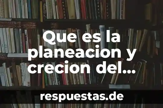 Que es la planeacion y crecion del servicio