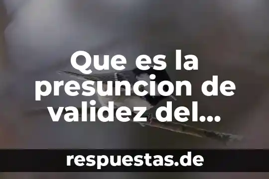 ¿Qué es la validez e invalidez en la lógica? 4 Que es la presuncion de validez del acto administrativo yahoo