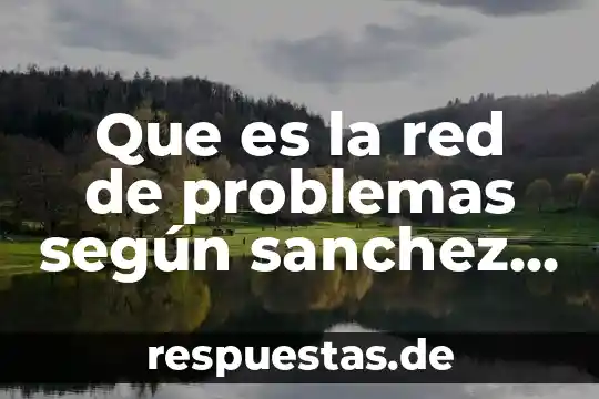 Problemas de certificación que es, como sucede que lo ocasiona 7 Que es la red de problemas según sanchez puentes