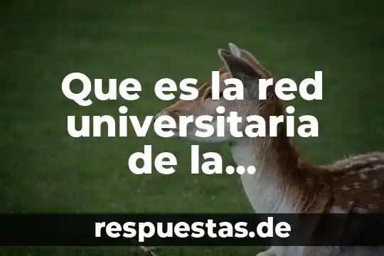 Que es la red universitaria de la universidad de guadalajara