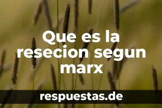 Según el marx que es la relaciones técnicas de producción 4 Que es la resecion segun marx