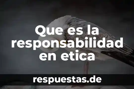 Que es la responsabilidad en etica