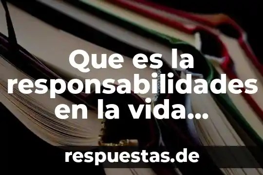 Que es la responsabilidades en la vida colectiva