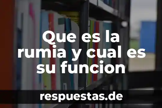 Que es la luna y cual es su funcion 6 Que es la rumia y cual es su funcion
